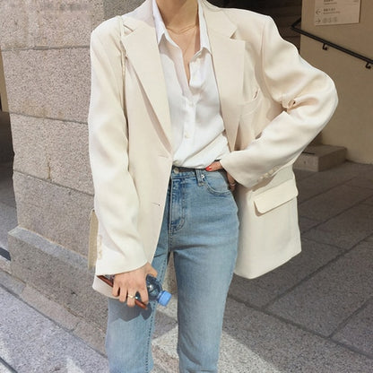 Mozuleva Loose Outerwear Women Suit Jacket Spring Summer Female Jacke  2020 Elegant Chic Single-breasted Women Blazer Femme