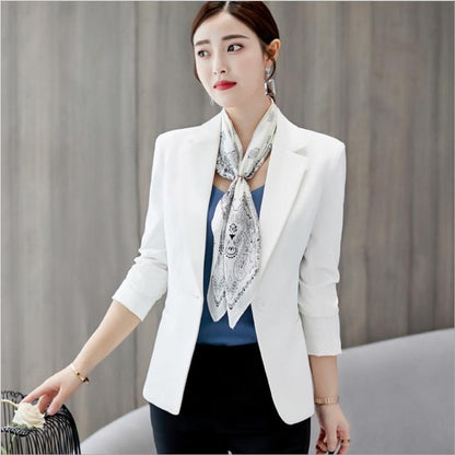 Black Women Blazer 2020 Formal Blazers Lady Office Work Suit Pockets Jackets Coat Slim Black Women Blazer Femme Jackets Femme